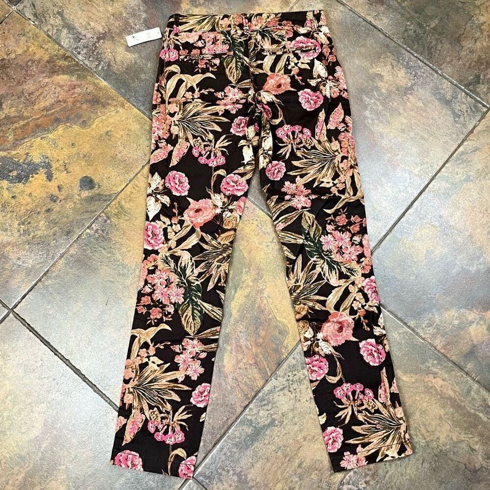 NWT Chino By Anthropologie Floral Relaxed Fit Pants 25 - Picture 10 of 11